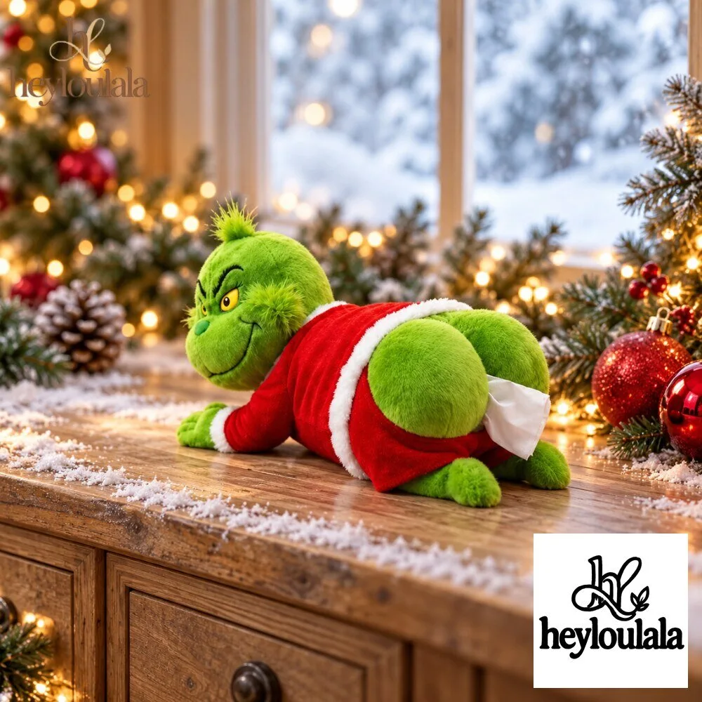 Cheekynook Grinch Butt Christmas Plush Tissue Box Holder 12 Cheekynook Grinch Butt Christmas Plush Tissue Box Holder