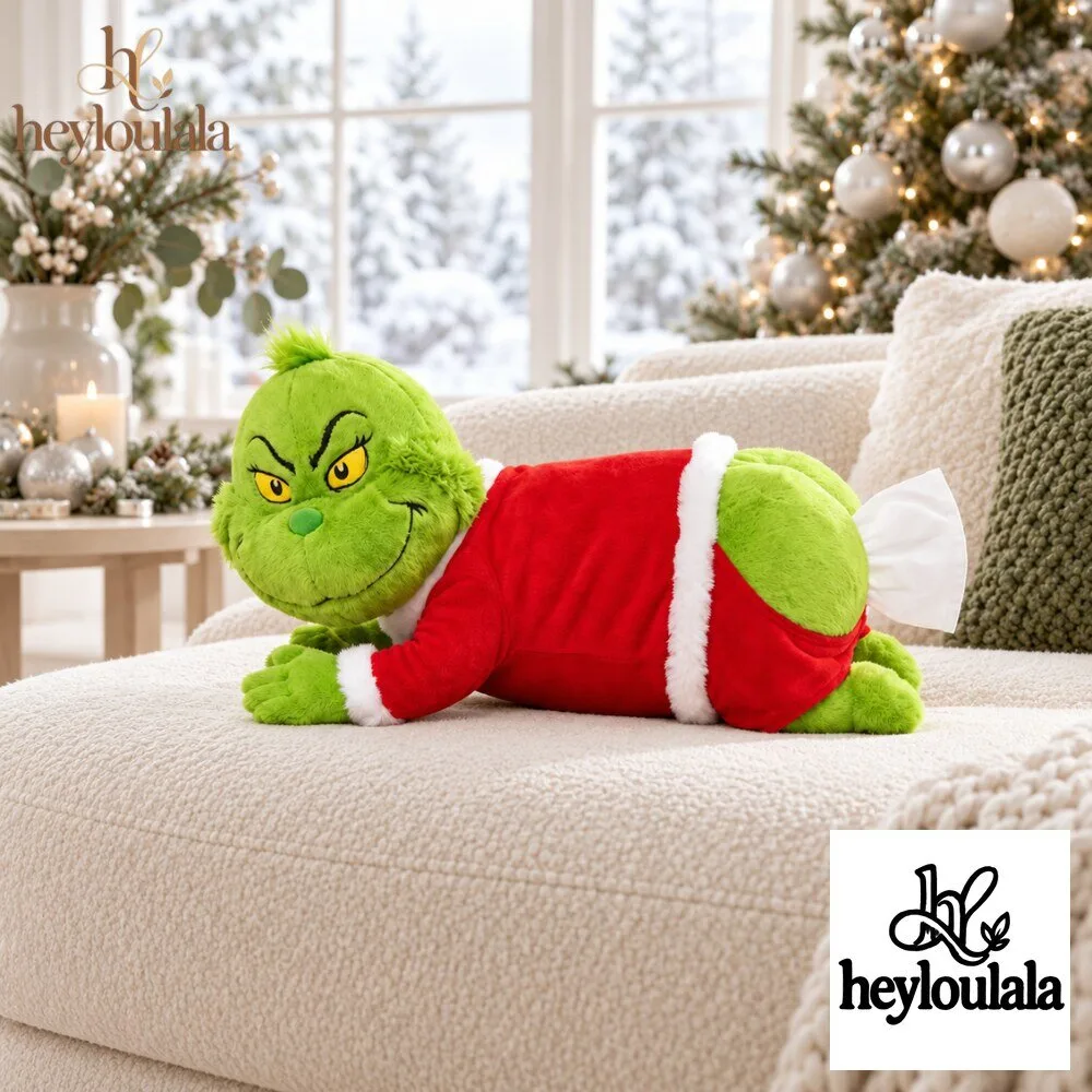 Cheekynook Grinch Butt Christmas Plush Tissue Box Holder 16 Cheekynook Grinch Butt Christmas Plush Tissue Box Holder