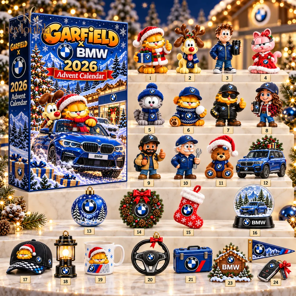 Garfield x BMW 2026 Advent Calendar 7 Cheekynook Grinch Butt Christmas Plush Tissue Box Holder