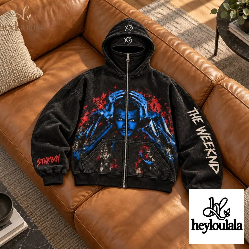 The Weeknd XO Starboy Wash Masked Zip Hoodie 2026 10 The Weeknd XO Starboy Wash Masked Zip Hoodie 2026